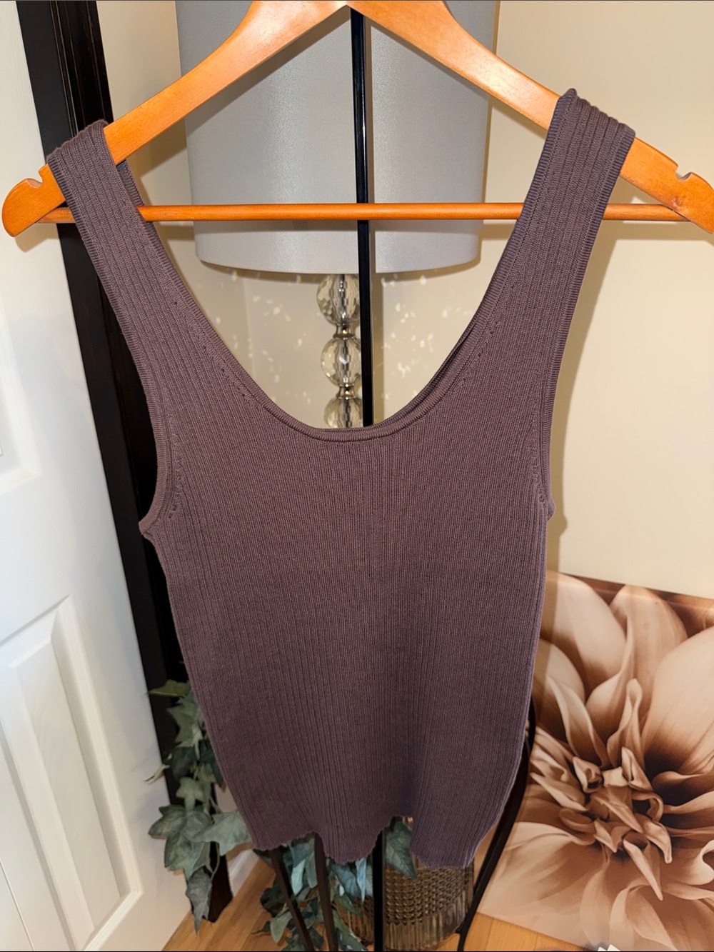 Calvin Klein plum Ribbed Tank